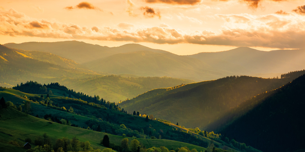 Landscape of Mountainous Countryside